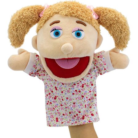 Familiehånddukker, Dukker for Voksne Dukker for Barn Rollespill Familiemedlemmer 30 CM, Multikulturell Fingerdukke med Bevegelig Munn.