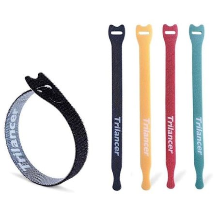Återanvändbara kabelbindare - Trilancer - 50 stycken - 20 cm - Mikrofiberpolyester - 4 färger - Kabelorganiserare