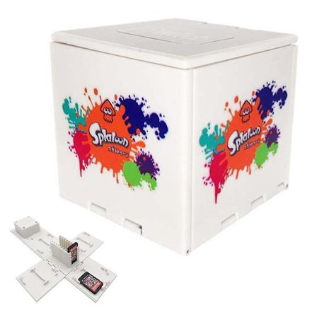 Spilloppbevaringsboks for Nintendo Switch-spillkort 16 kortspor Kubeboks Sammenleggbar