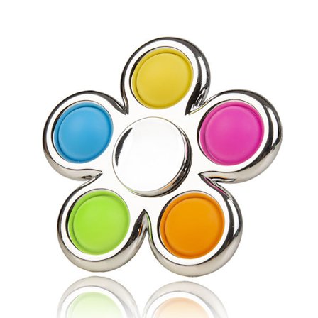 Stress-lelu lapsille ja aikuisille metallisella ulkonäöllä (sininen +