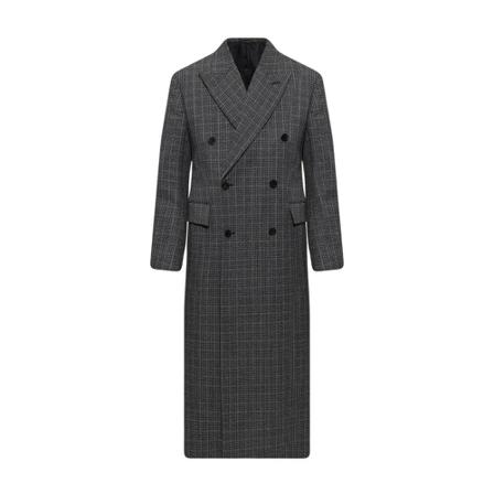 Balenciaga, Dwurzędowy płaszcz Szary, Mężczyzna, Rozmiar: S