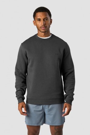 ICANIWILL - Everyday Crewneck Side Logo Men Dark Grey - Langærmet - Herrer - Træningstøj fra ICIW