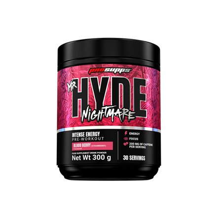 Pre-workout Pro Supps HYDE Nightmare PWO, Blood Berry - Bodyman.dk