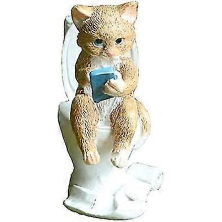 Pienoiskokoinen kissahahmo lumottuun puutarhaan - WC Mp kissahahmo