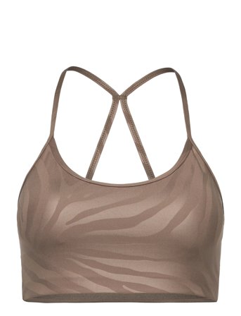 Casall Sleek Strappy Sports Bra Printed - Brown - XL