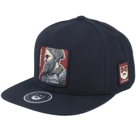 Bearded Man - Svart snapback Keps - Cap Man Modern Black Snapback @ Hatstore
