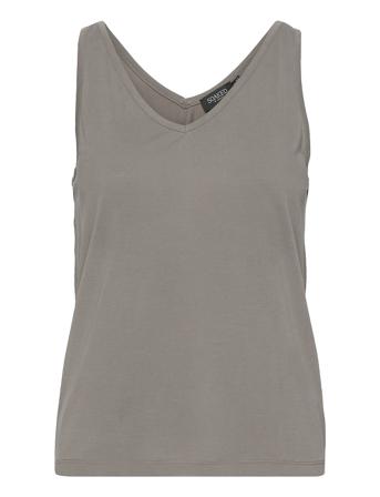Slcolumbine Tank Top Top Ærmeløs Top Grå Soaked In Luxury