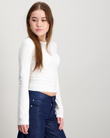 Garcia T-shirt long sleeve Hvit T-skjorter Jente - Kids Brand Store