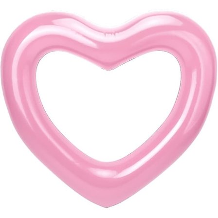 Oppustelig svømmering til børn og voksne, 120 cm diameter hjerteformet sommer svømmebassin