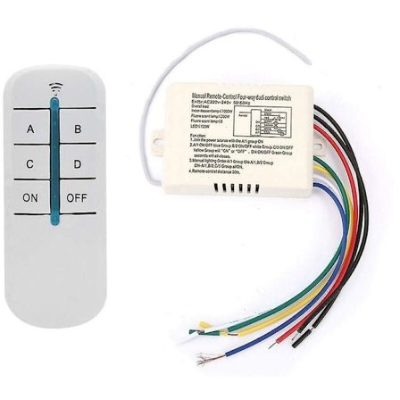 Way Trådlös Fjärrkontrollbrytare 220V Digital Väggmottagare Sändarmodul Fjärrväggbrytare+Mottagarsändare för Lampor