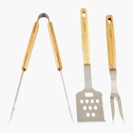 Grillverktyg i trä 3 st.