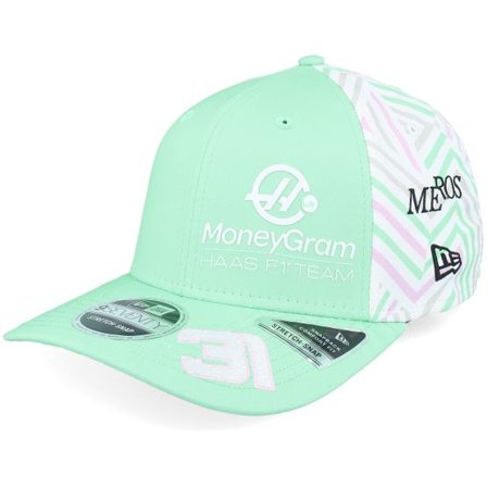 New Era - Motor Grön adjustable Keps - Haas F1 25 Ocon Miami 9SEVENTY Teal Adjustable @ Hatstore