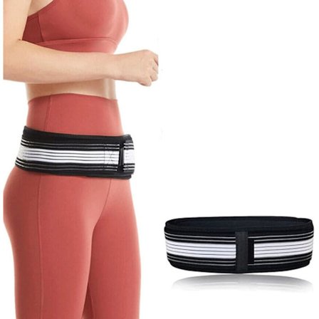 Bækkenbælte Bækkenstøttebælte Størrelse M 120 cm Hoftestøttebælte Graviditetsbækkenbælte Rygstøttebælte Justerbart Bækkenstøttebælte Sort Unisex