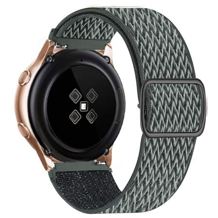 20 mm 22 mm bånd til Samsung Galaxy Watch 4/classic/3/5/pro/active 2 Gear S3 Elastic Nylon Loop Huawei Watch Gt 2 2e 3 Pro Strap 20mm Pine green