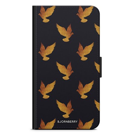 Bjornberry Plånboksfodral iPhone 12 Pro - Guld Duvor
