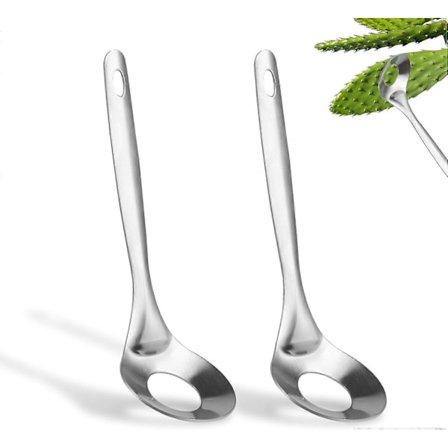 2 stk. Ske Kaktusskræller, Cuchara Pelador De Nopales, Premium Rustfrit Stål