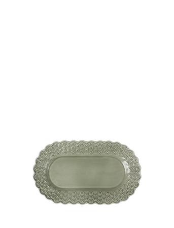 Ditsy Oval Platter 1-Pack Home Tableware Serving Dishes Serving Platters Grøn PotteryJo