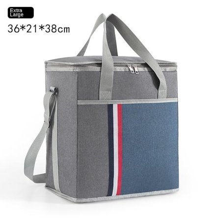 Lunchpaket, takeout, picknick, aluminiumfolie lunch box väska (Extra Large) Grå