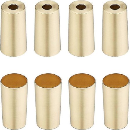 8 stk. Metal Bordbensbeskyttere Jern Møbelfødder Beskyttelseshætter Guld Søjle Møbelben Stol Fodbeskyttere til Bord Stol Ben Søjle Indvendig Størrelse