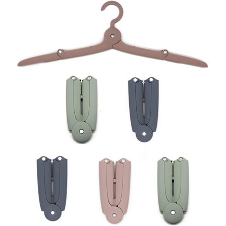 Sammenklappelige Rejsebøjler, Bærbare Foldbare Tøjbøjler med Skridsikre Riller, til Familierejser, Bil og Camping (6 stk.)