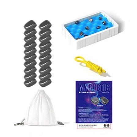 Magnetisk Sjakkspill, 2024 Magnetisk Brettspill, Morsomt Magnetspill for Bordplate med 20 Magneter, Strategispill for Barn Voksne-WELLNGS