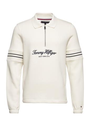 Mixed Type Popover Sweatshirt Sweatshirt Trøje Creme Tommy Hilfiger