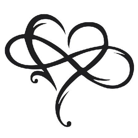 40*35 cm - Veggdekor Infinity Hjerte Metall Veggkunst, Iron Art Decora - Perfekt