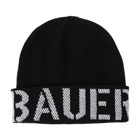 Bauer - Zwart cuff Beanie - Intarsia Knit Toque Black Cuff @ Hatstore