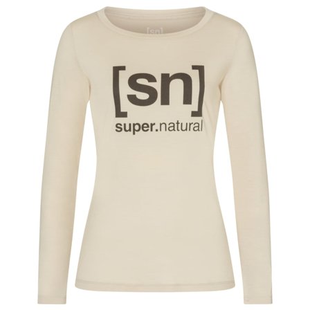 Super.natural Women's Essential I.D. LS Women long-sleeved sweaters Beige L