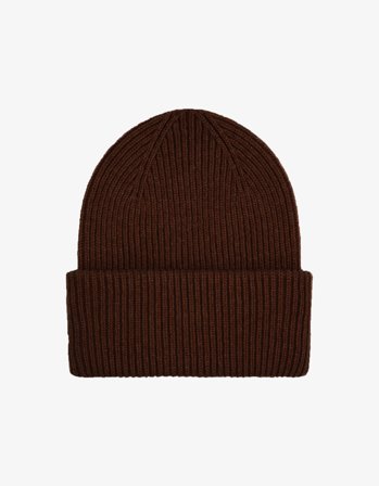 Merino Wool Hat - Coffee Brown - One Size