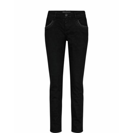 MOS Mosh Naomi Tone Trok Jeans Sort, Dame, Størrelse: W27