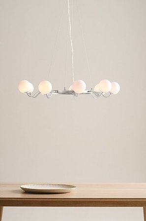 Jotex - Loftlampe Nickel satin - CURVY - Køb Loftlamper hos Jotex