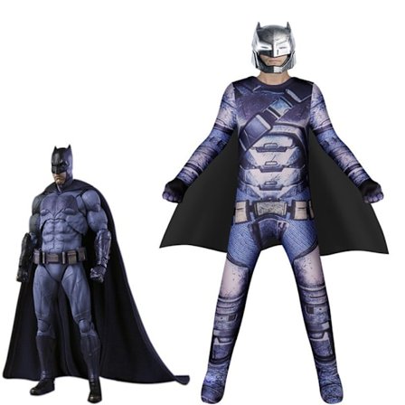Barn Superhjälte Batman Jumpsuit Halloween Cosplay kostym 130CM 120CM