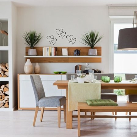 3-pack Dekorationshjärta Svart 15x15 cm Hjärta Väggdekor