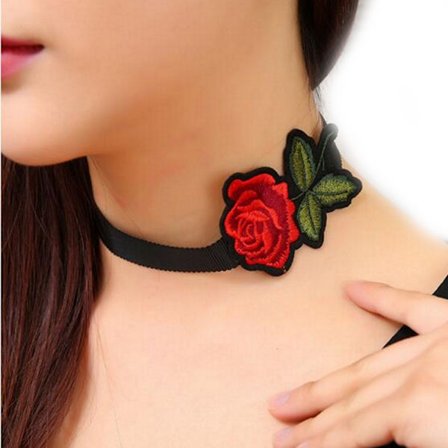 Halsband choker blomma