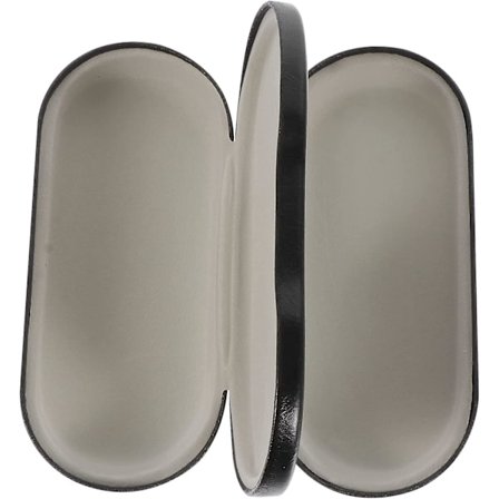 Svart dobbel brilleetui i PU-lær, brilleboks, brilleorganisator, brilleetui, solbrilleholder, dobbel brilleetui, dobbeltbruk brilleboks, bærbar