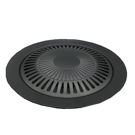 Campingpanner Bbq Komfyrtoppanne Grillpanne Non-stick Bakepan Rund Bakeplate Koreansk Grillplate Stekepanne