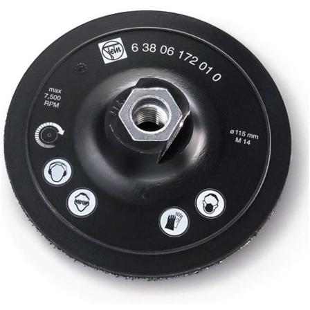 Fein 63806172010 Støtteplade M14, til slibefibre, Ø 115 mm, Maskintilbehør & forbrugsvarer