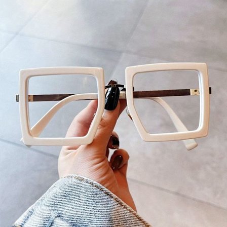 Anti-Blue Light Lasit Ylisuuret silmälasit BEIGE BEIGE