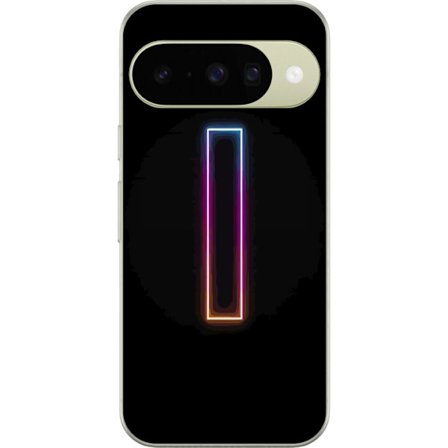 Kompatibel Mobilcover til Google Google Pixel 10 Minimalistisk neonbogstav I i regnbuefarver mod mørk baggrund