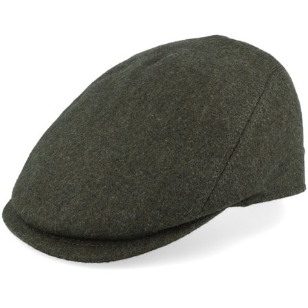 MJM Hats - Grønn flatcap Caps - Driver 52 Wool Mix Loden Flat Cap @ Hatstore