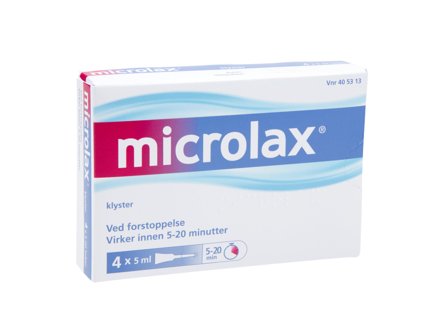 Microlax Rektalvæske (klystèr), 4 x 5 ml