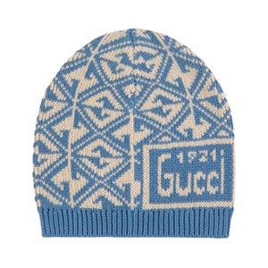 Kids - Gucci Light blue Logo Beanie 12-24 Months - Headwear - 12-24 months - Blue