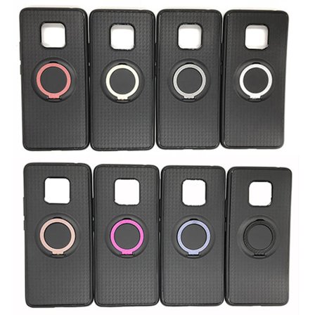 Silikonskal i Carbonfinish med Ringhållare Huawei Mate 20 Pro