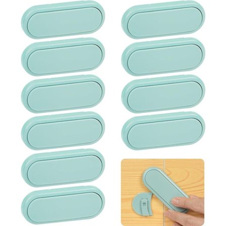 Barnsäkerhetslås, 10-pack skåplås för barn, babyskydd, dörrlås för lådor, kylskåp, skåp, dörrar, toaletter (10 st)