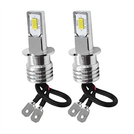 2X H3 Super kirkas LED-sumuvalo ajolamppu 6000K valkoinen 10W