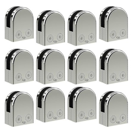 304 Rustfritt Stål Glassklemmer 6-12mm Justerbare for Balustrade Trapperekkverk Vindu