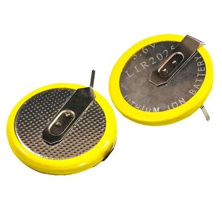 2 stk LIR2025 3,6V 20mAh Lithium-knapcelle til urberegnere Ur Computere Fjernbetjeningslegetøj Genopladeligt