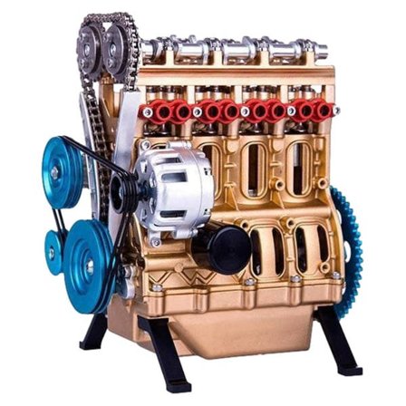 Bilmotor Sæt 4-Cylinder Motor Sæt Kreative Harpiks Ornamenter Bordplade Håndværk Dekoration Til Voksne Børn Pædagogisk Legetøj