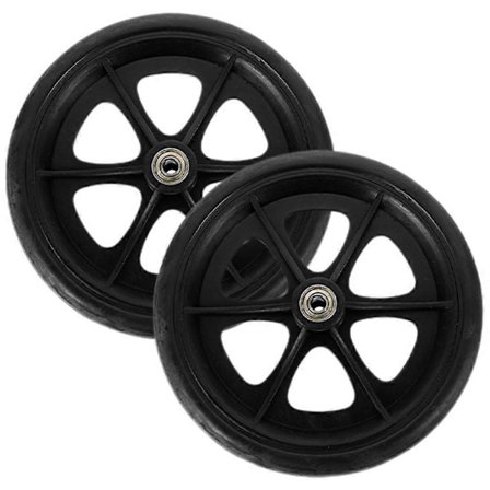 2 stk. kørestols hjul udskiftning forhjul kørestols forhjulslejer hjul [DB]